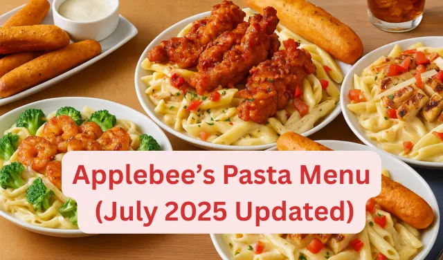 Applebee's Pasta Menu (July 2025)
